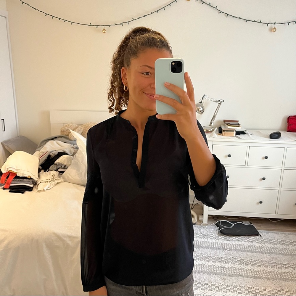 Michael Kors blue blouse